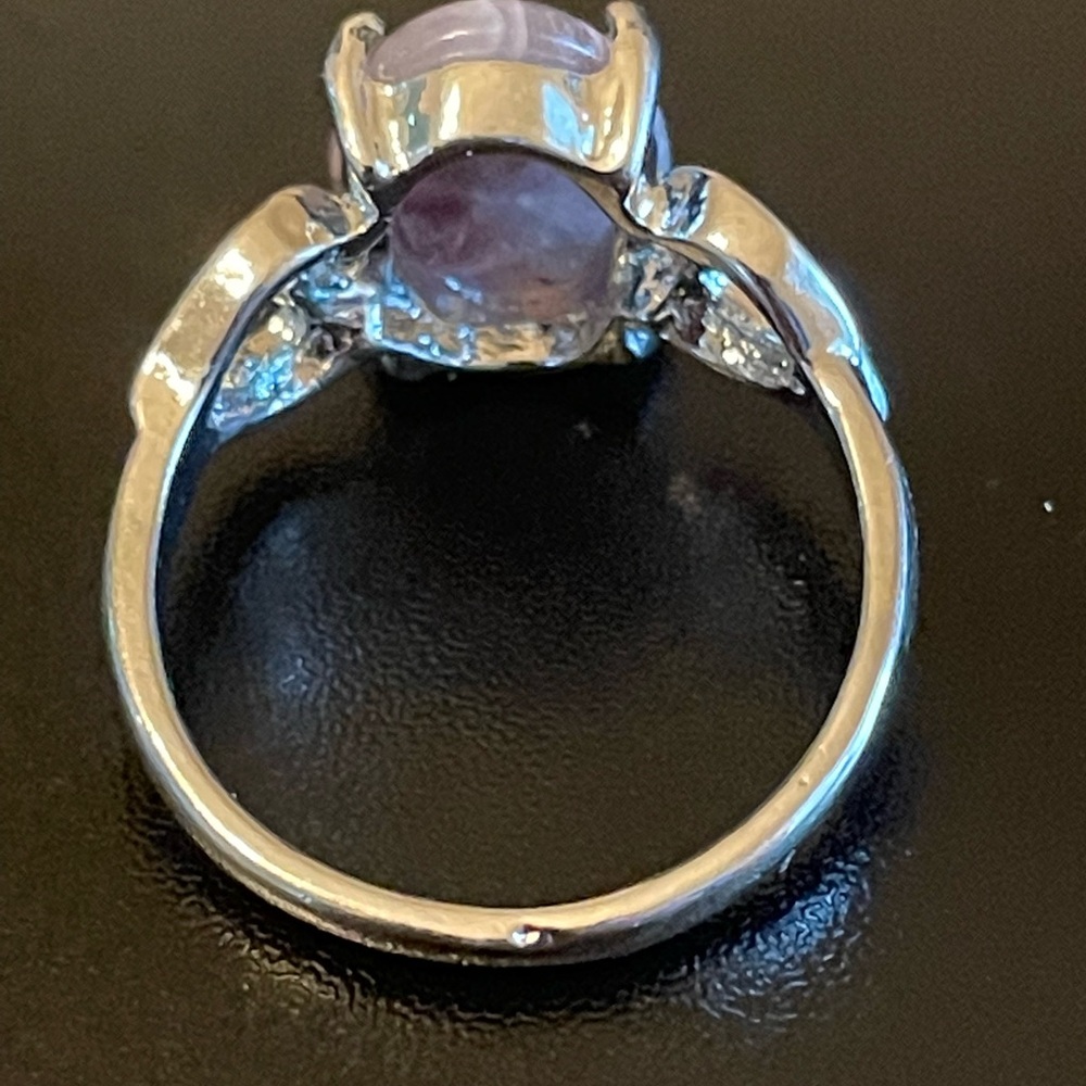 Elegant purple amethyst S925 silver ring size 9.5 - Picture 4 of 9